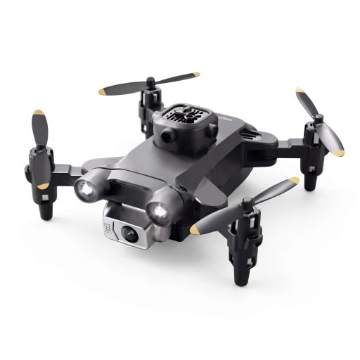 Vouwbare mini drone met dubbele 8K HD camera 9,5 x 9,5 x 3 cm Controller met opbergruimte voor drone Voorverlichting Zwart Voor luchtbeelden