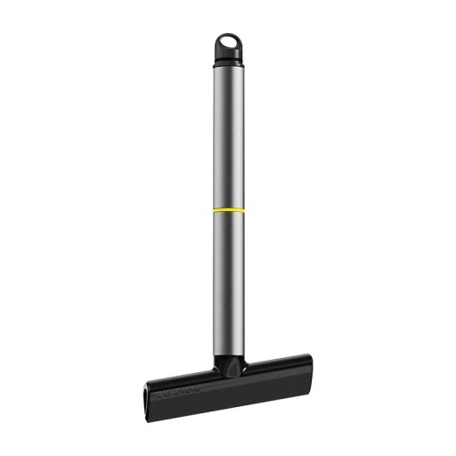 Vouwbare sneeuwschep en ijskrabber 28 cm metalen constructie grijs en zwart compact gereedschap voor in de auto