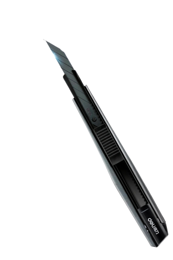 Vouwmes 2037S Intrekbaar mes met metalen lemmetgeleider Smal werkend mes voor papier, folie en karton voor thuis, kantoor en school