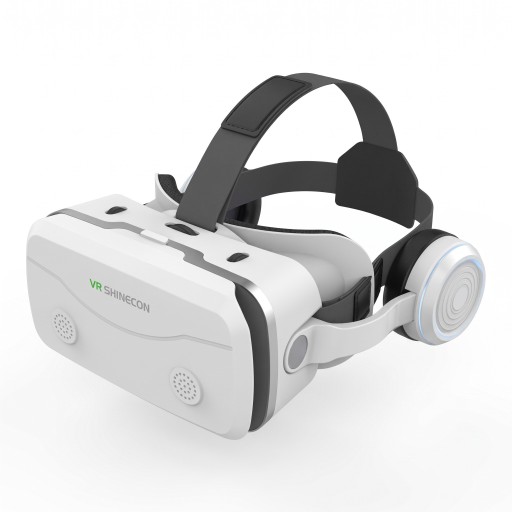 VR szemüveg 205 x 222 x 99 mm fülhallgatóval 4,7-től 7 hüvelykig terjedő telefonokhoz 3D sisak filmekhez és virtuális valósághoz fehér színben távirányító nélkül