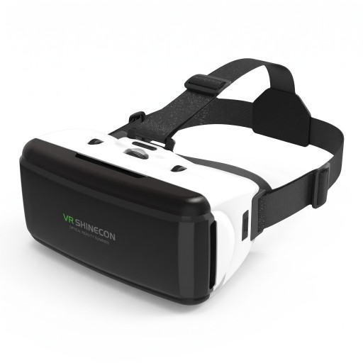 VR szemüveg mobiltelefonokhoz 4,5-től 6,53 hüvelykig 3D VR sisak állítható fejpánttal fehér és fekete színben