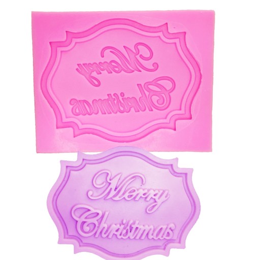 Vrolijk kerstfeest siliconen mal