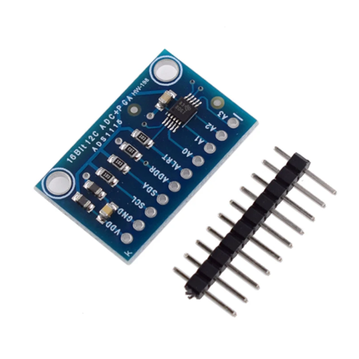 Vývojová deska ADS1115 HW-198 16 bit 4kanálový převodník I2C ADC Modul 28,2 x 17,9 mm Pro Arduino Raspberry Pi Měření signálů