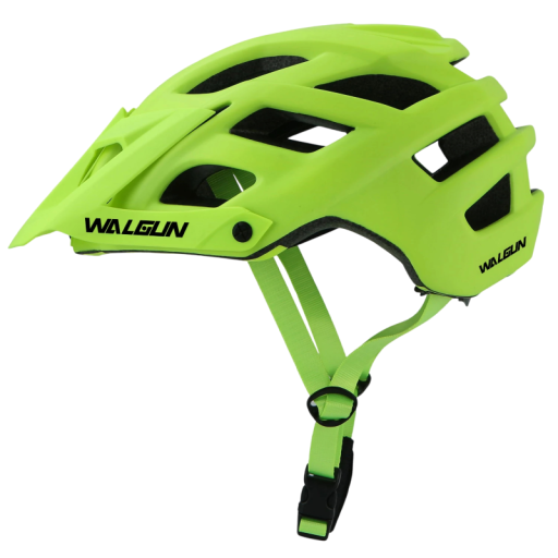 Walgun MTB fietshelm met afneembare klep, maat L 58-61 cm, integraal gevormde ademende constructie, voor mountainbiken en trails