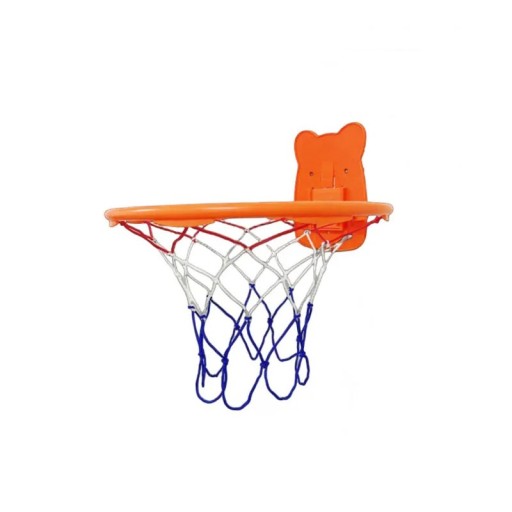 Wall-Mounted Basketball Hoop Durable Plastic Rim with Coloured Net Sports Equipment for Children and Adults Home Training and Fun