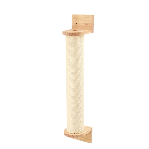 Wall Scratching Post for Cats 40 cm Wooden Wall Scratching Post with Sisal Space-Saving Scratching Element for Flat and House