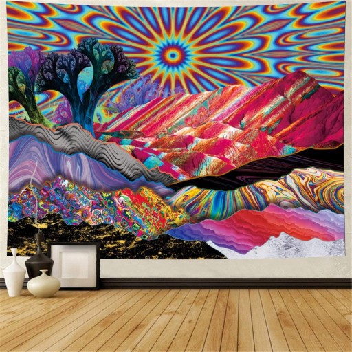 Wall Tapestry with Abstract Design C531