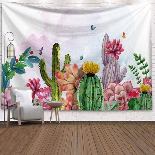 Wandtapijt met cactussen