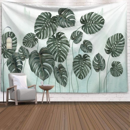 Wandteppich mit tropischen Blättern