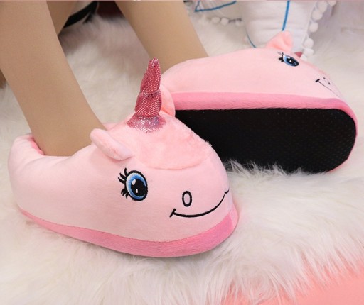 Warme pantoffels voor dames - Eenhoorn