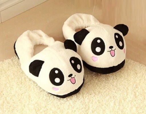Warme pantoffels voor dames - Panda