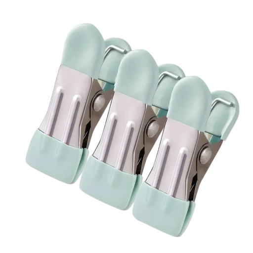 Wasknijpers van roestvrij staal 10 stuks 5,5 x 2,3 cm Duurzame wasknijpers met een opening van 2 cm Metalen wasknijpers Winddicht en sterk