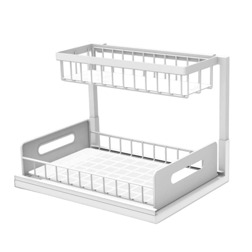 Wasmiddel organizer Uittrekbare organizer Schuif organizer onder de gootsteen Multifunctionele organizer Kruiden organizer 36 x 26 x 26 cm