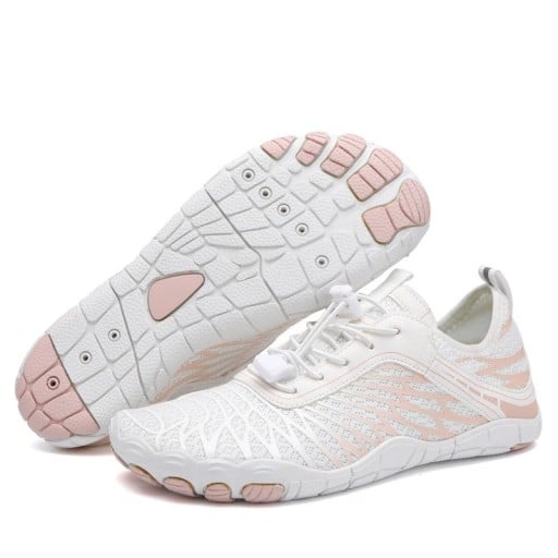 Wasser Schuhe Barefoot mit Schnellverschluss atmungsaktiv aus elastischem Netz mit Gummisohle Unisex Für Wassersport Schwimmen und Strand Leichte Schuhe für das Meer