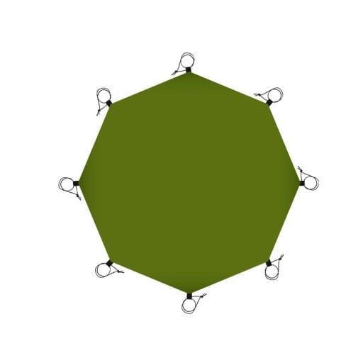 Waterdichte campingmat octagonaal 3,8 × 3,8 m 210D Oxford stof voor picknick onder tent en buitenafdak