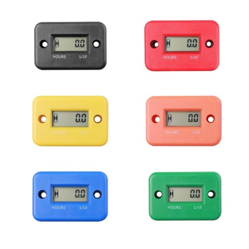 Waterdichte digitale bedrijfstijdmeter LCD Inductietimer voor motorfiets, quad, grasmaaier, zaag, sneeuwscooter, benzinemotoren
