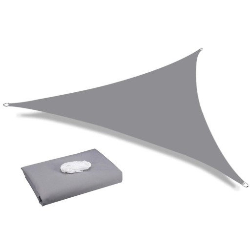 Waterdichte driehoekige zonnescherm 2x2x2m Markies met 98% UV-filter Zeil voor terras tuin buiten schaduw camping tent zonder accessoires