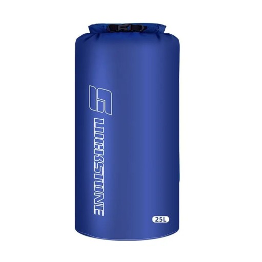 Waterdichte drybag 25l Donkerblauwe ultralichte sporttas van polyester taffeta voor kleding voor raften, zwemmen, kajakken en watersporten