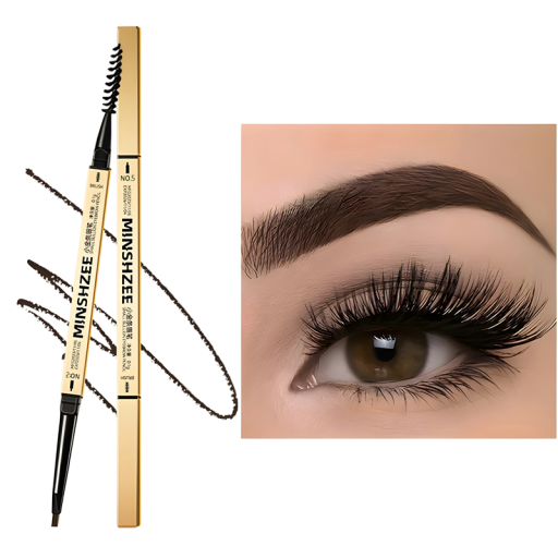 Waterdichte matte wenkbrauwpotlood met borsteltje 0,1 g Dubbele kop Nauwkeurige vormgeving Gemakkelijk te gebruiken Langdurige make-up