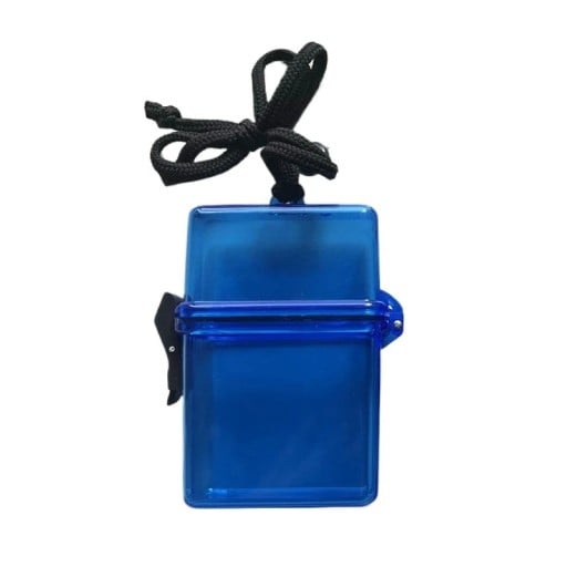Waterdichte opbergdoos voor fotokaarten transparant 12 x 9,5 x 3,7 cm plastic met touw voor bescherming en transport van kaarten