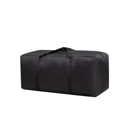 Waterdichte opbergtas 70x24x31 cm oxford stof zwart ruime tas met handvatten voor opslag en vervoer van spullen