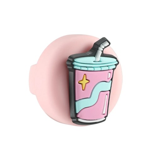 Waterdichte roze siliconen hoes voor AirTag met drinkbeker voor kinderschoenen en rugzakken GPS tracker beschermhoes 35x27x20mm