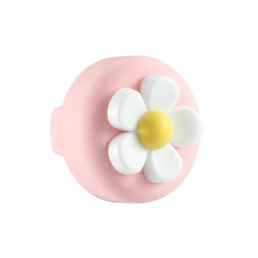 Waterdichte siliconen hoes voor AirTag in roze met witte bloem voor kinderschoenen en GPS-tracker accessoires 35x27x20mm