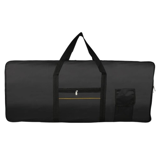 Waterdichte toetsenbordhoes 99,5x40x13,5 cm Oxford beschermhoes voor 61 toetsen Zachte voering Dubbele zak Zwart accessoire