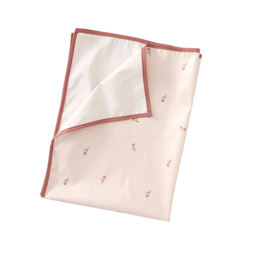 Waterdichte TPU verschoningsmat met roze bloemen, herbruikbare wiegverkleiner, wasbare mat voor pasgeborenen en baby&#39;s