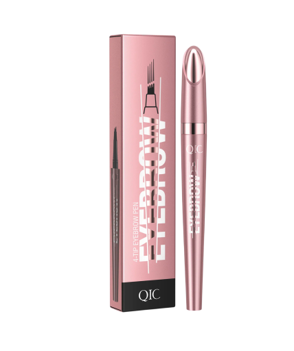 Waterdichte vloeibare wenkbrauwpotlood 1 ml 3 x 1,5 x 13,6 cm met vierpuntapplicator in 6 natuurlijke tinten voor 24-uurs microblading effect