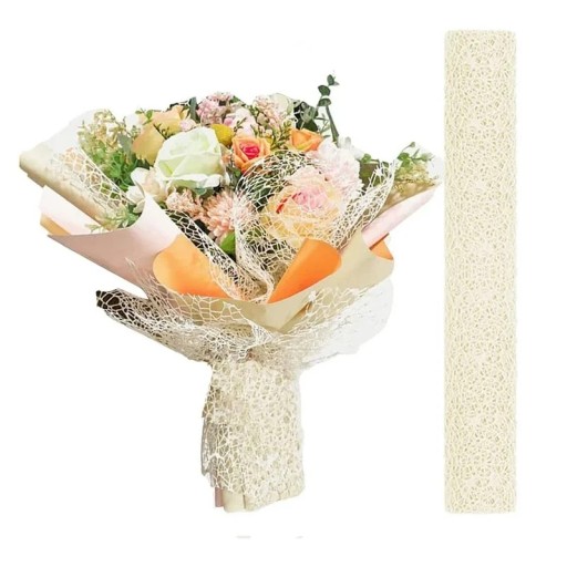 Waterproof Coloured Wrapping Paper 4.57 m × 50 cm Decorative Netted Wrap for Flowers and Gifts for Floristry and Packaging