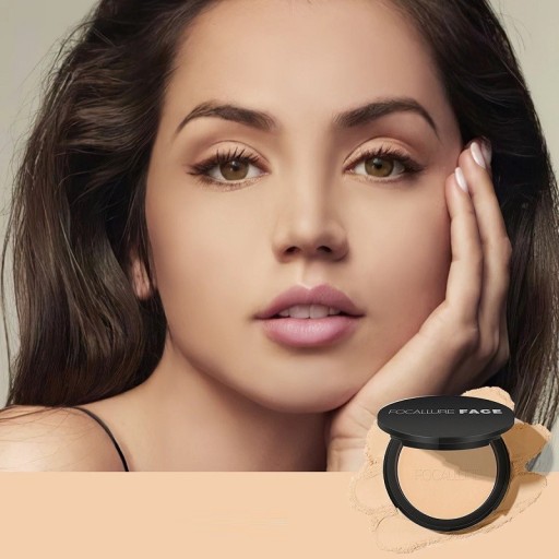 Waterproof gezichtspoeder met spiegel en spons Compacte fixeerpoeder om de houdbaarheid van make-up te verlengen Fijne, langdurige poeder om oneffenheden te bedekken
