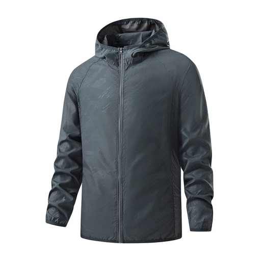 Waterproof Hooded Polyester Lightweight Zip Jacket for Hiking, Outdoor Activities and Everyday Wear