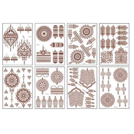 Waterproof Temporary Tattoo Brown Adhesive Tattoo Long-Lasting Tattoo