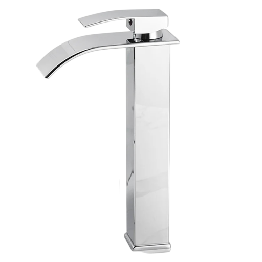 Waterval wastafelmengkranen van roestvrij staal met hoge kraan warm en koud water badkamerkraan design wastafel