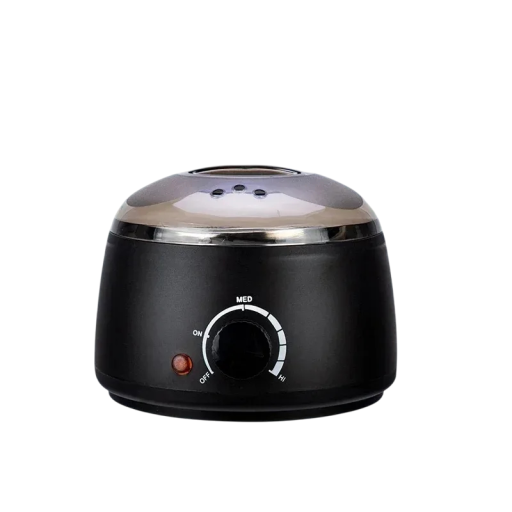 Wax Heater 500 ml Temperature Adjustable Wax Heater with Removable Stainless Steel Container Holder and Lid EU Plug ABS Plastic Black