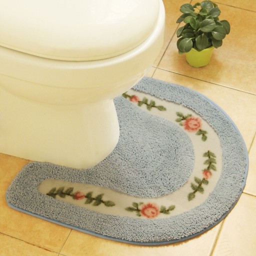 WC szőnyeg virágokkal