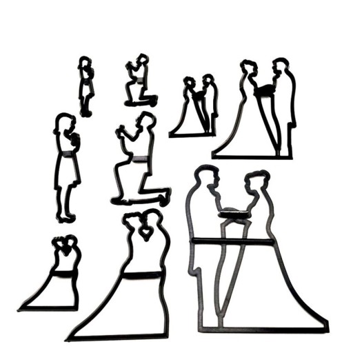 Wedding Cutters 9 pcs