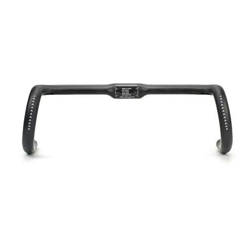 Wegcarbon stuur 390 mm breedte 345 mm bovenste grip lichte constructie zwart voor race- en gravelbikes