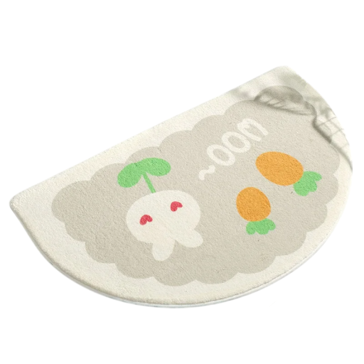 Weicher Badezimmerteppich, 40 x 60 cm, Blumenwelt der Karotten, rutschfeste Matte, saugfähige Badezimmermatte, Toiletten, kleiner Teppich