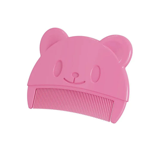 Weicher Kamm für Babys 7,8 x 6 cm mit Teddybär-Motiv Babyhaarpflege Babybürste Sanfter Kamm für Neugeborene