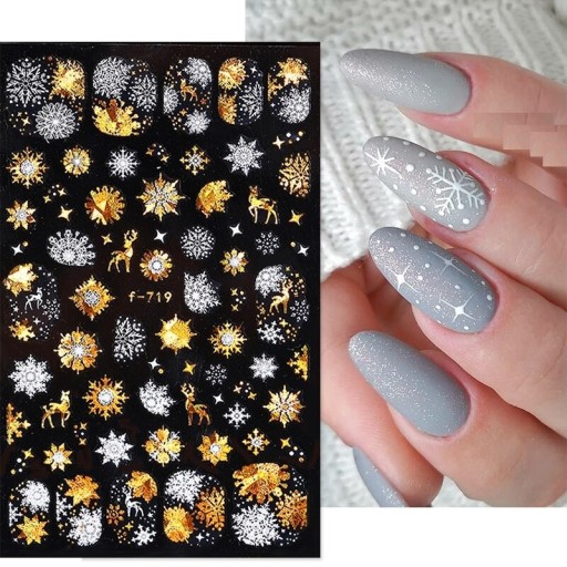 Weihnachts-3D-Nagelaufkleber N984