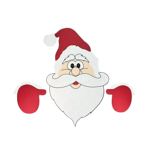 Weihnachtsdekoration für den Zaun 40 x 30 cm Papp-Santa Claus Wetterfeste Außenverzierung Winter-Weihnachtsdeko für Garten und Hof