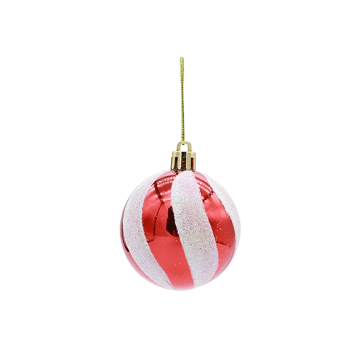 Weihnachtskugel rot 6 cm 6 Stk