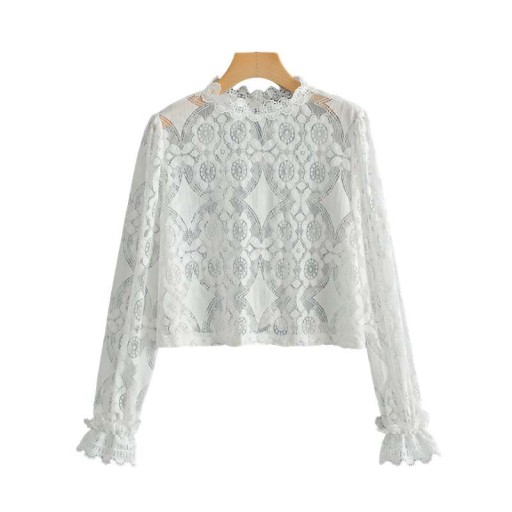 Weiße durchscheinende Bluse