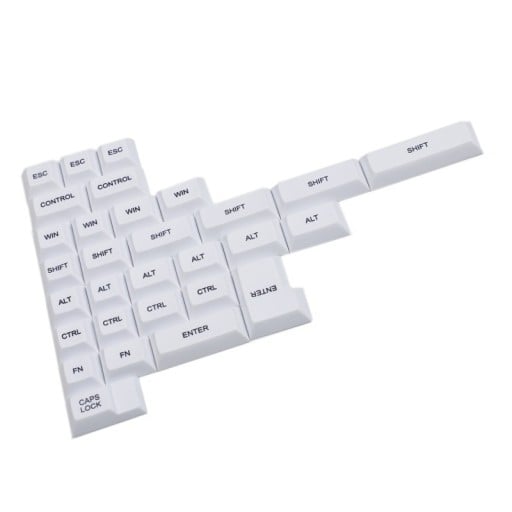 Weiße Satz von austauschbaren Modifikatortasten für mechanische Tastatur Profil DSA Material PBT Für Cherry MX Gateron MX und Kailh MX Schalter