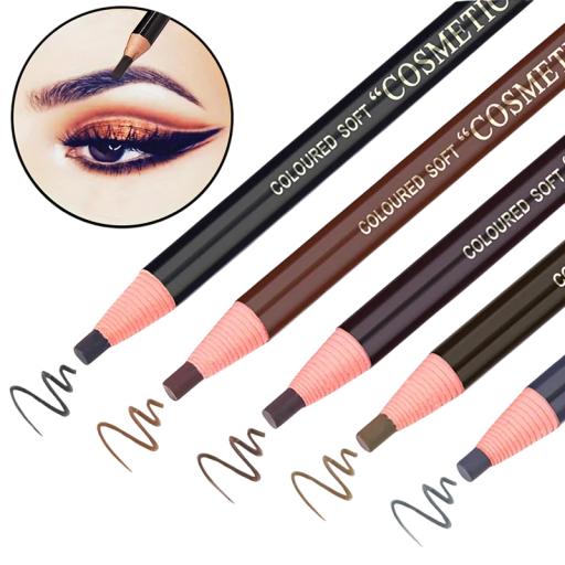 Wenkbrauwpotlood met afscheurlijn 19 cm Zweet- en veegvast Precieze make-up Wenkbrauwpotlood voor het vormen en opvullen van wenkbrauwen