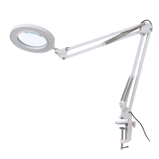 Werklamp met vergrootglas