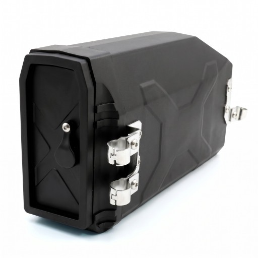Werkzeugbox für Motorräder rechts abschließbar wasserdicht 5 l ABS Kunststoff schwarz für BMW R1300GS, R1250GS, R1200GS und Benelli TRK502
