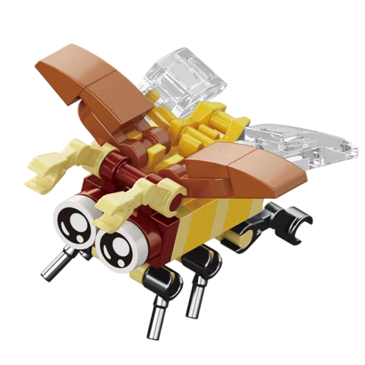 Wesp 4,6 x 5,8 x 3,9 cm 32 stuks Kleine 3D bouwset Micro blokken Creatief montagespeelgoed voor kinderen vanaf 9 jaar Mini model insect van bouwstenen